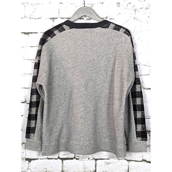 MADEWELL Buffalo Plaid Check Wool-Blend Pullover Sweater Size Large - Picture 3 of 5